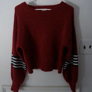 Ten Sixty Sherman Red Balloon Sleeve Sweater